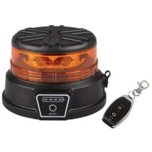 GYROPHARE TRAVAUX PUBLIC LED SANS FIL RECHARGEABLE AVEC TELECOMMANDE TECHNI-POWER