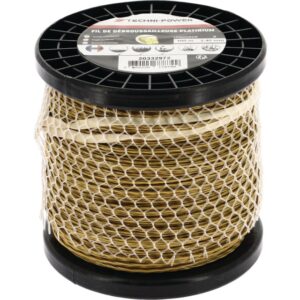 FIL DE DEBROUSSAILLEUSE TORSADE PLATINIUM Ø 2,4 MM / 100 M TECHNI-POWER