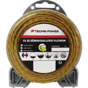 FIL DE DEBROUSSAILLEUSE TORSADE PLATINIUM Ø 1,6 MM / 15 M TECHNI-POWER