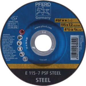 DISQUE À ÉBARBER MÉTAL 115 X 7,2 X 22,2 MM PS FORTE x10