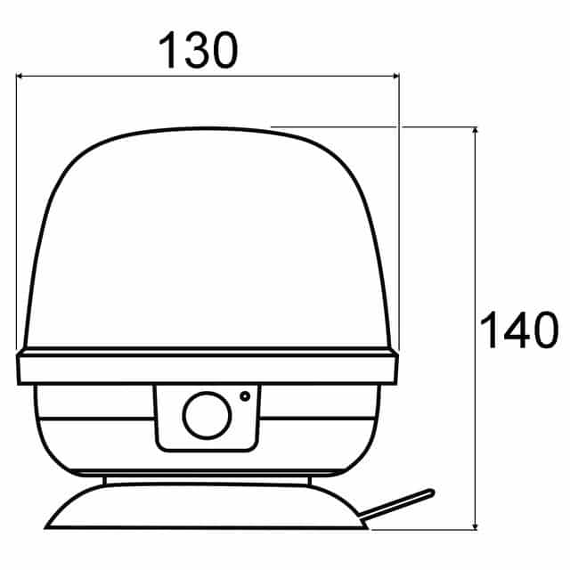 GYROPHARE LED SANS FIL RECHARGEABLE MAGNETIQUE AVEC TELECOMMANDE TECHNI-POWER – Image 2