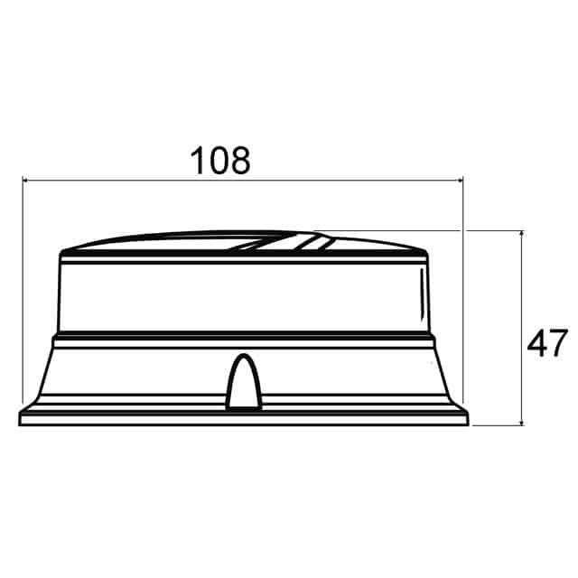 GYROPHARE COMPACT LED 12/24V EMBASE PLATE TECHNI-POWER – Image 3