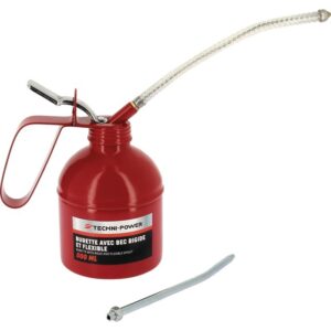 BURETTE ACIER 500ML AVEC BEC RIGIDE ET FLEXIBLE TECHNI-POWER
