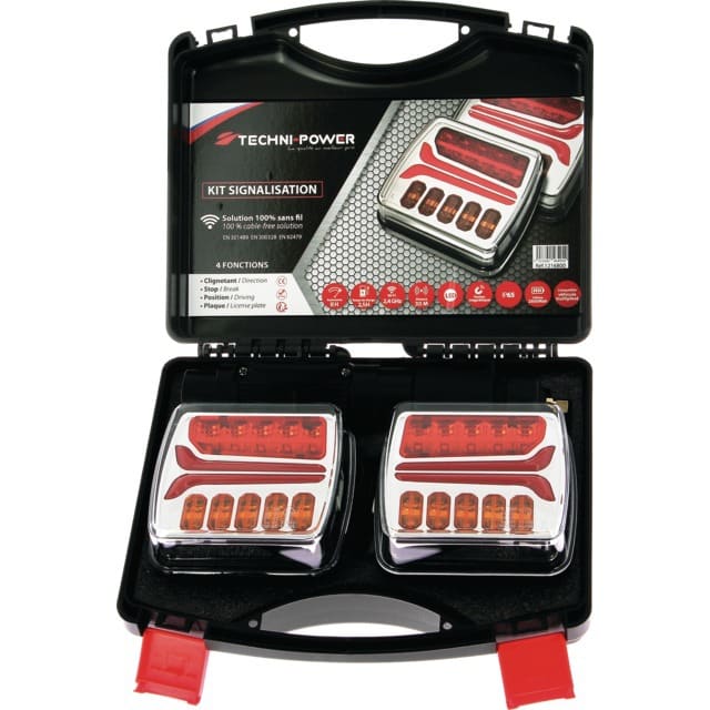 EQUIPEMENT DE SIGNALISATION ARRIERE MAGNETIQUE FEUX LED SANS FIL TECHNI-POWER – Image 2