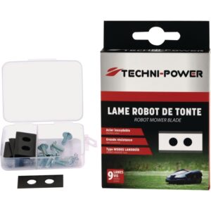 LAME ROBOT DE TONTE ACIER INOXYDABLE POUR WORX LANDROID BLISTER DE 9 TECHNI-POWER