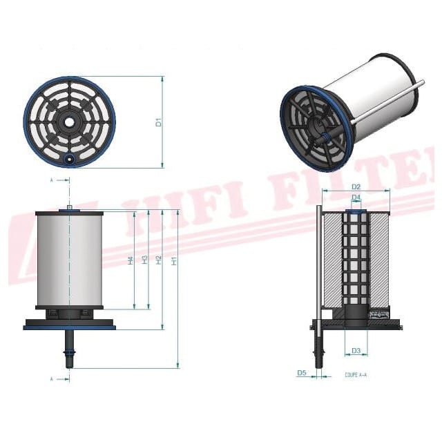 FILTRE A GASOIL SN 80053 HIFI FILTER – Image 2