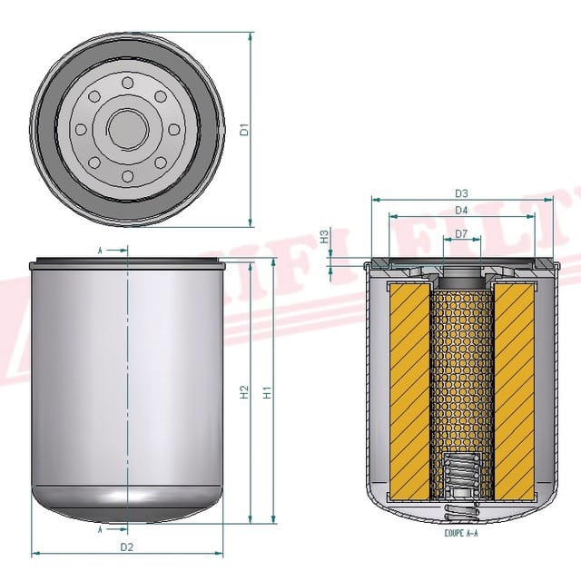 FILTRE A HUILE SO 10001 HIFI FILTER – Image 2