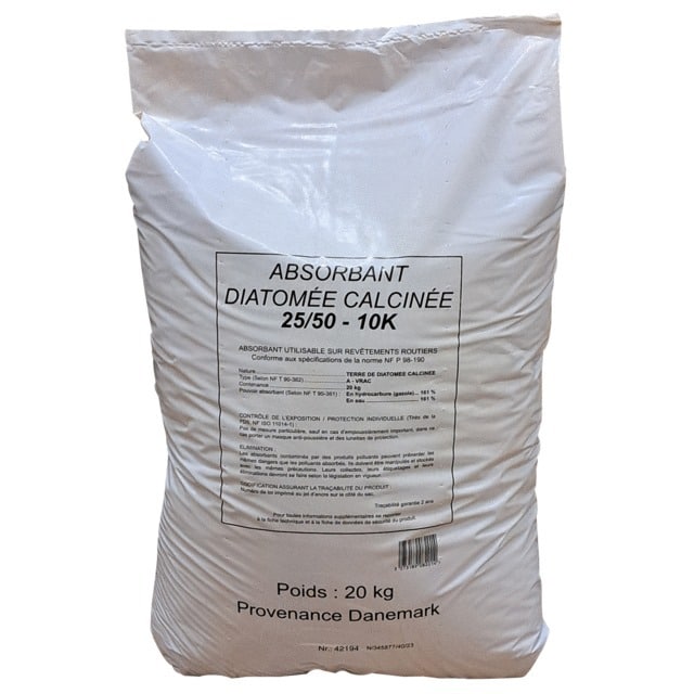 ABSORBANT DE SOL TERRE DE DIATOMEE 25/50 SAC 20KG