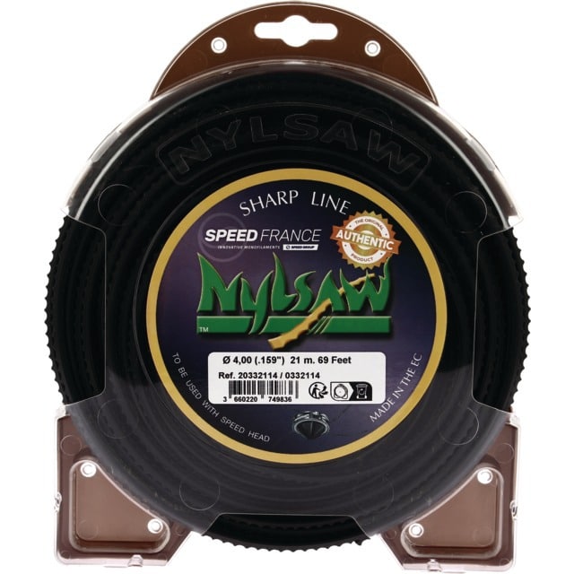 FIL DE DEBROUSSAILLEUSE DENTE "NYLSAW" Ø 4,5 MM 16 METRES