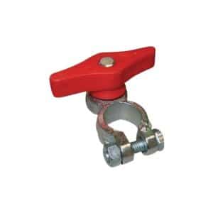 COSSE DE BATTERIE + ROUGE M8 LAITON AVEC ECROU PAPILLON