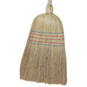 BALAI PAILLE DE RIZ 5 FILS AVEC MANCHE BOIS