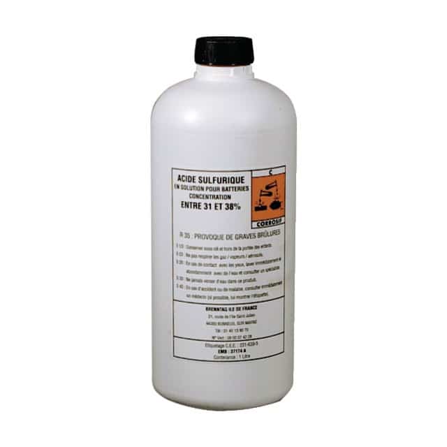 ACIDE ELECTROLYTE 37,4% POUR BATTERIE BIDON DE 1L