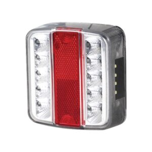 FEU ARRIERE CARRE 4 FONCTIONS LED ET 12V