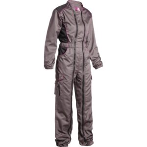 COMBINAISON DE TRAVAIL DOUBLE ZIP FEMME ALICE GRIS/ROSE