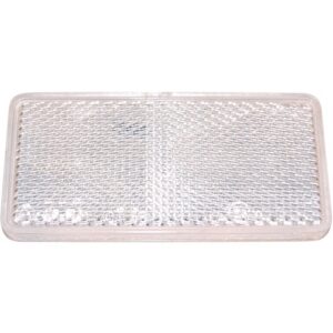 CATADIOPTRE RECTANGULAIRE 94X44MM ADHESIF BLANC