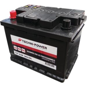 BATTERIE 12V 62AH 540A + A GAUCHE TECHNI-POWER
