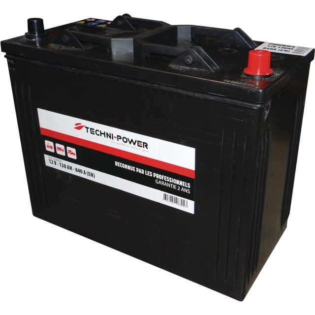 BATTERIE 12V 130AH 840A + A DROITE TECHNI-POWER