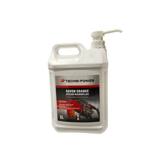 Savon atelier microbilles bidon 5L avec pompe Techni-Power